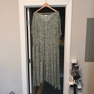 Green & White Ava & Viv Floral Dress